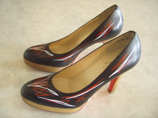Pinstriped Stilettos