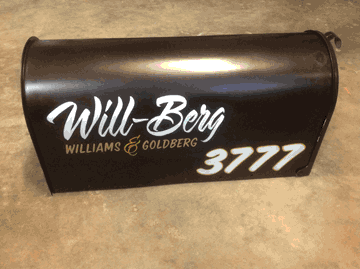 Hand Lettered Mailbox